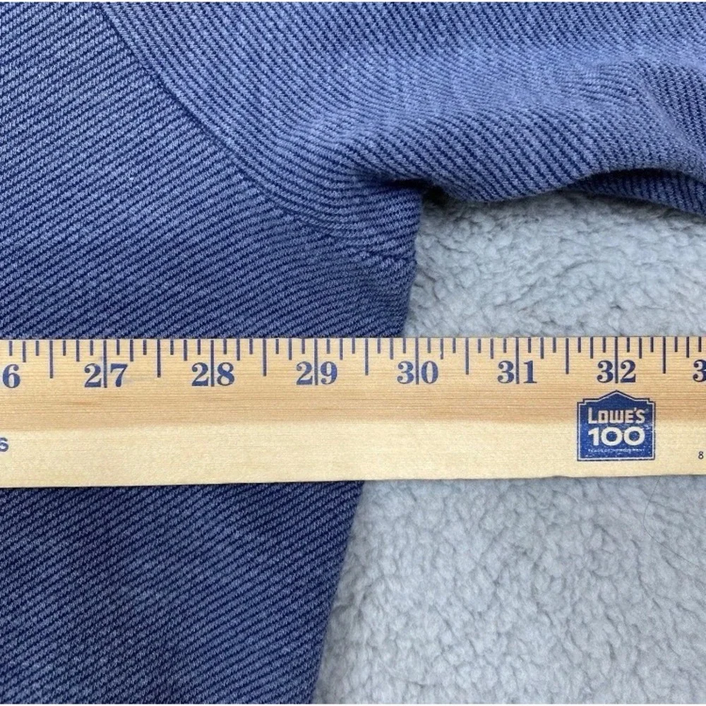 Roundtree & Yorke Sweater XXL Heather Blue Long Sleeve 1/4 Zip Pullover Cotton